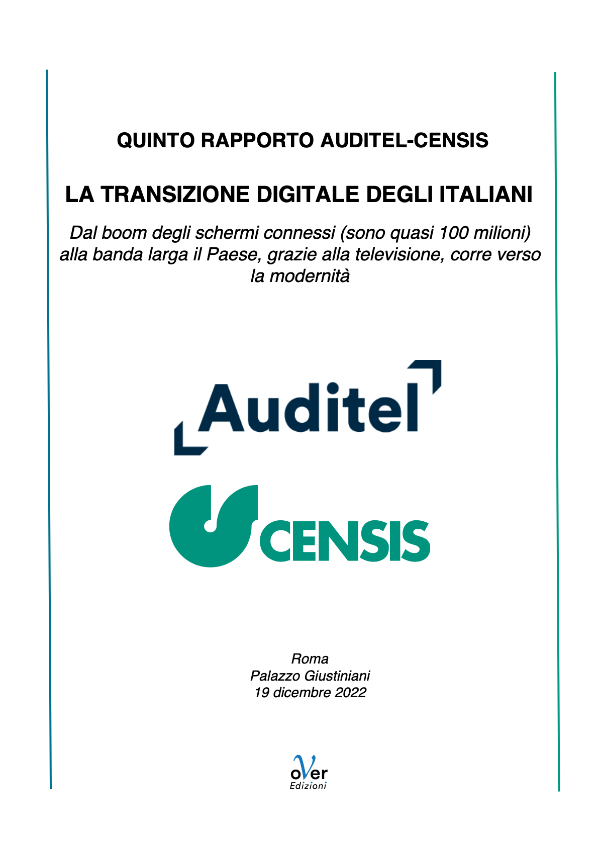 Copertina di Quinto Rapporto Auditel-Censis
